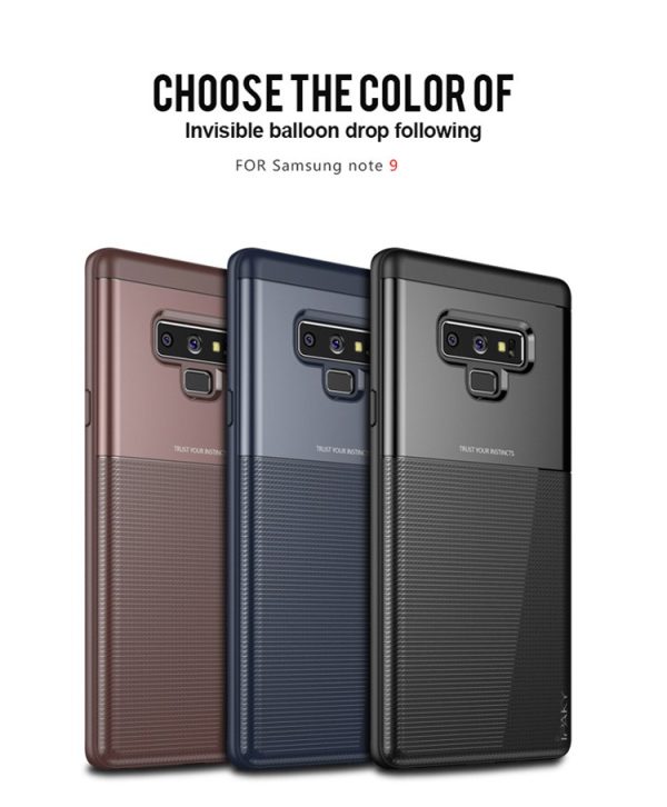 Samsung Galaxy Note 9 Shield Series/ Elegant Grid Design TPU Hybrid Case by iPaky - Black