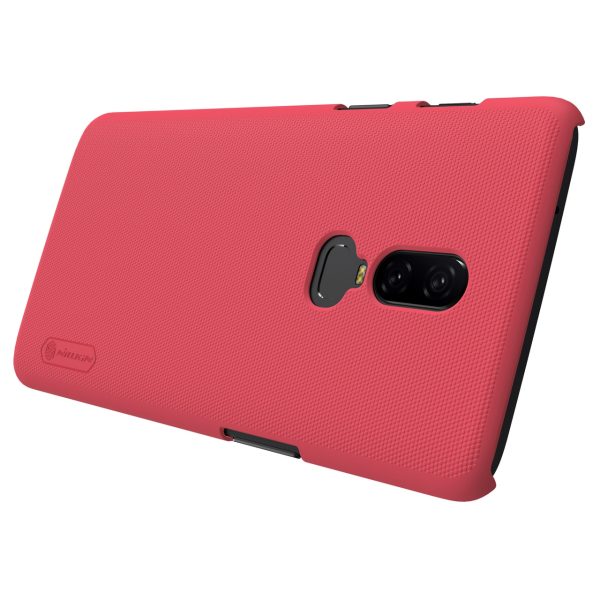 OnePlus 6 Frosted Shield Hard Back by Nillkin - Red