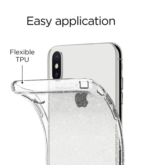 Apple iPhone X Spigen Liquid Crystal Glitter Case - Crystal Quartz Apple iPhone X Spigen Liquid Crystal Glitter Case - Crystal Quartz
