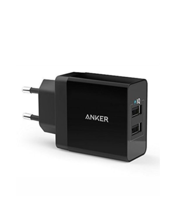 B2021L11-New-1 Anker PowerPort 2 Wall Charger & 3ft Micro USB Cable - Black B2021L11 - Image 3