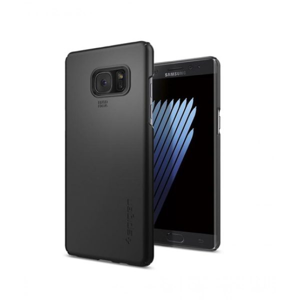 note 7 thin fit black spigen Original Spigen Samsung Galaxy Note 7 Case Thin Fit - Black - Image 1