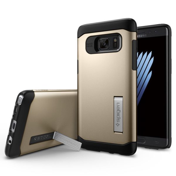 products-note7_slim_armor_title_gold_1024x1024__65060.1470469302.1280.1280 Spigen Samsung Galaxy Note 7 Case Slim Armor Original - Champagne Gold - Image 1