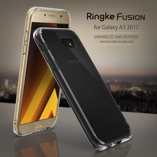 Samsung Galaxy A3 2017 Ringke Hybrid Drop Protection Fusion Case - Shadow Black - Image 3
