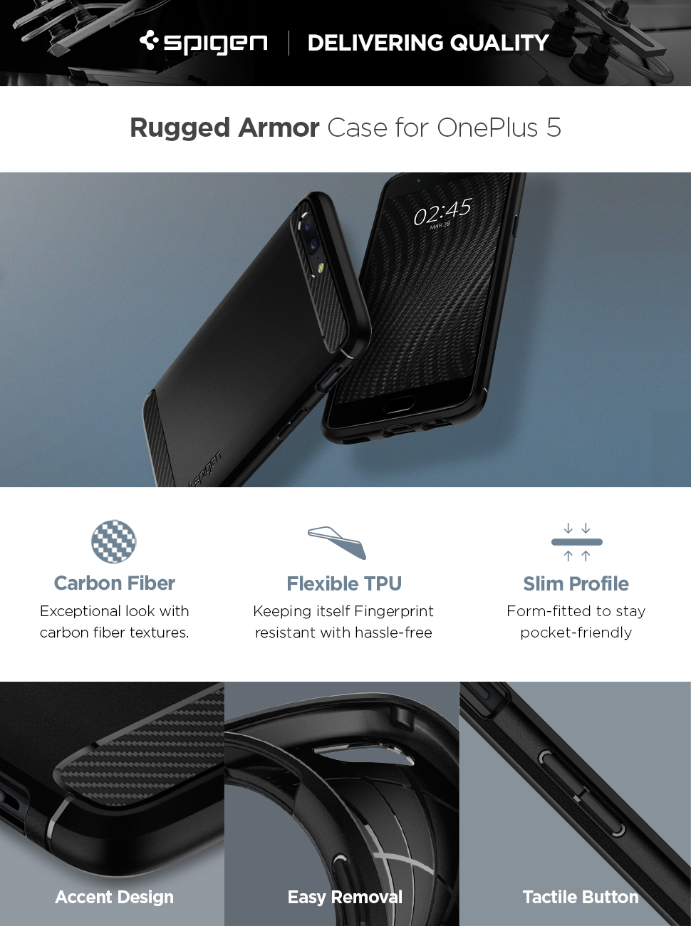 oneplus 5 rugged armor by spigen