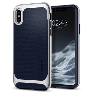 Apple iPhone X Original Spigen Case Neo Hybrid - Satin Silver