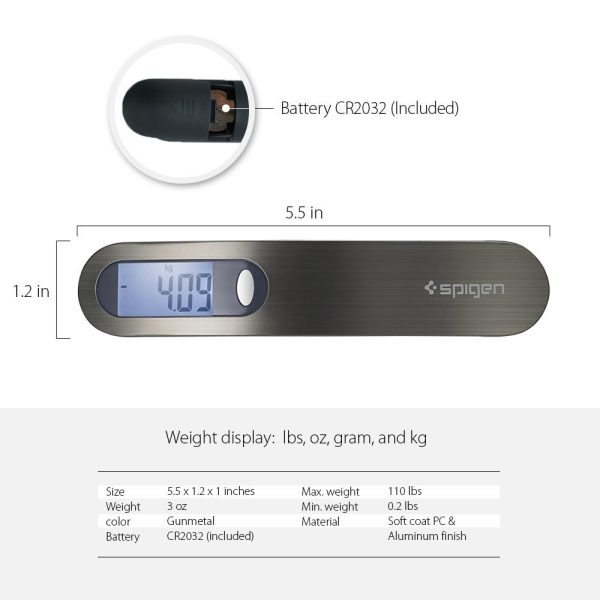 Spigen E500 Luggage Scale Digital with 110 lb / 50 kg Capacity with Backlist Display - Image 8
