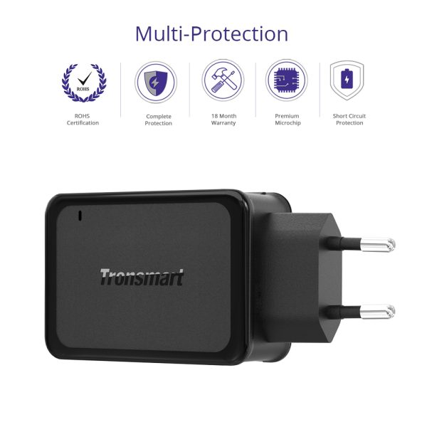 W2TF 2 Ports Qualcomm Quick Charge 3.0 USB Wall Charger - EU Plug - Image 6