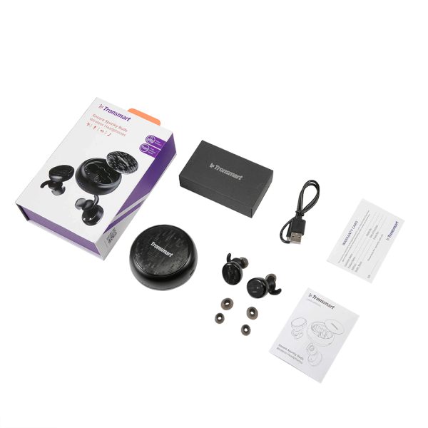 Tronsmart Encore Spunky Buds True Wireless Earphones with Charger Box - Black - Image 2