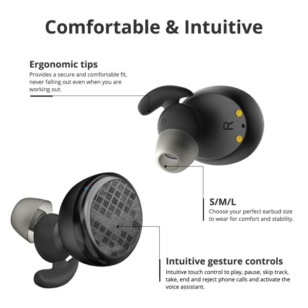 Tronsmart Encore Spunky Buds True Wireless Earphones with Charger Box - Black - Image 7