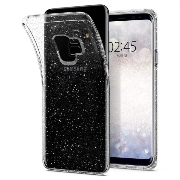 s9-glitter-case-2=5 Galaxy S9 Spigen Liquid Crystal Glitter Case - Crystal Clear - Image 1