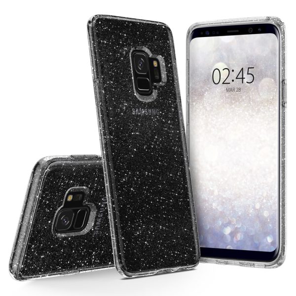 s9-glitter-case-2=6 Galaxy S9 Spigen Liquid Crystal Glitter Case - Crystal Clear - Image 2