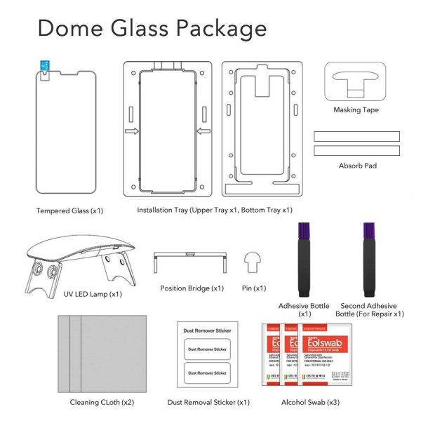 61dm3sreXQL._SL1000_ Galaxy Note 9 Whitestone Dome Glass with UV Light & Easy Install Kit - Image 3