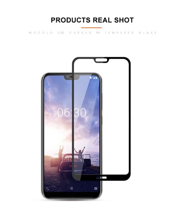 Nokia 6.1 Plus / Nokia X6 2018 3D Edge to Edge Tempered Glass - Black - Image 7