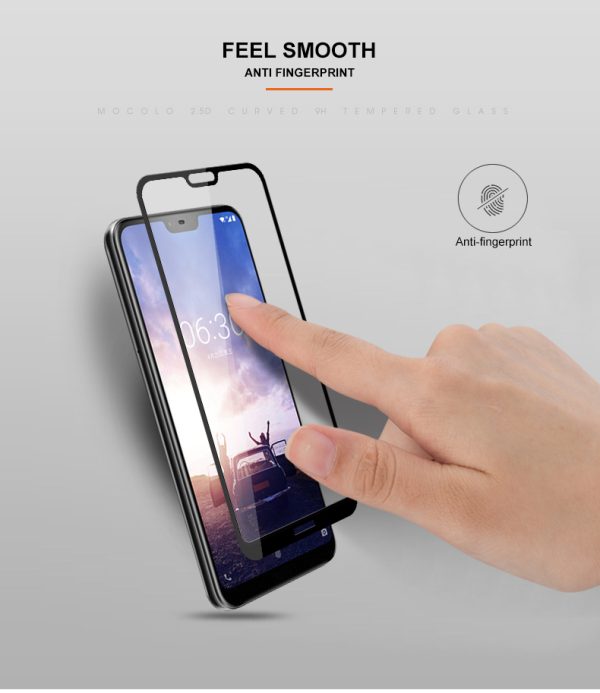 Nokia 6.1 Plus / Nokia X6 2018 3D Edge to Edge Tempered Glass - Black - Image 5