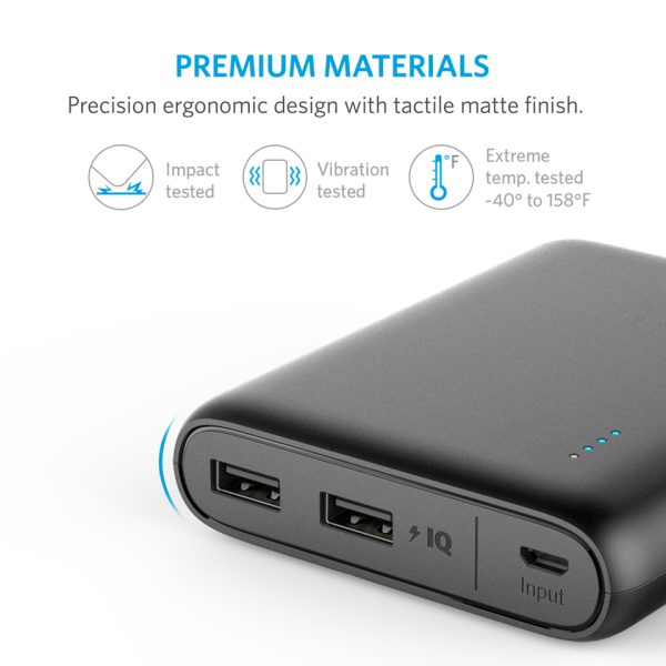 Anker PowerCore 13000, 2-Port Ultra-Portable  Power Bank - Black A1215G11 - Image 6