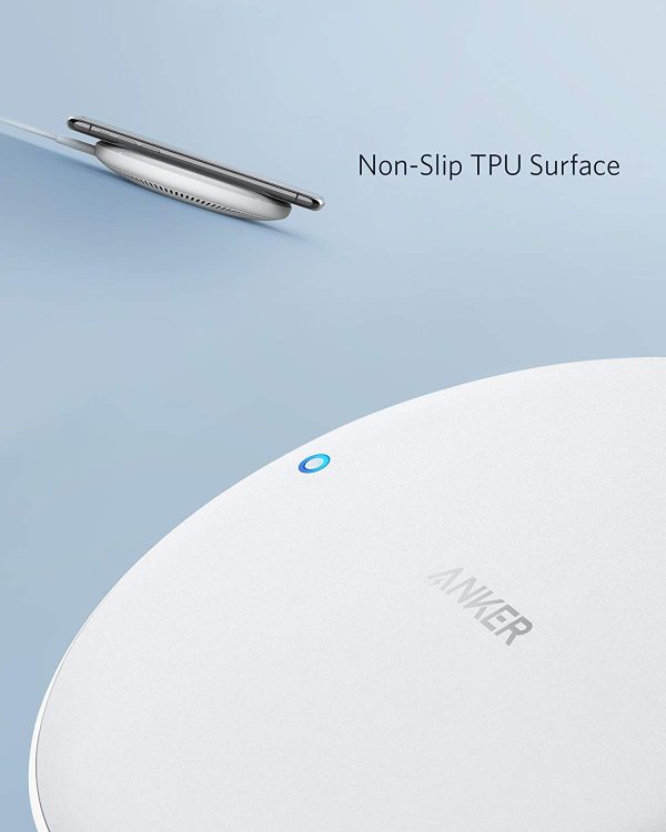 Anker PowerWave 7.5 Fast Wireless Charging Pad Internal Cooling Fan, Qi-Certified, 7.5W  B2514L21  - White - Image 5