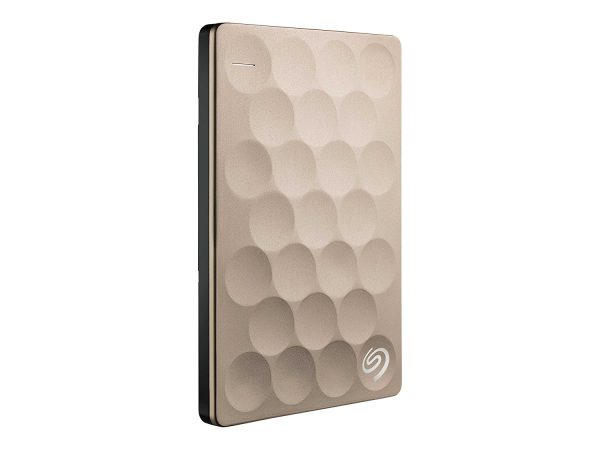 Seagate Backup Plus Ultra Slim 2TB Portable External Hard Drive, USB 3.0 Gold (STEH2000101) - Image 1