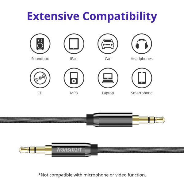 Tronsmart S3C01 3.5mm Male to Male Premium AUX Audio Cable 4ft / 1.2m - Image 5