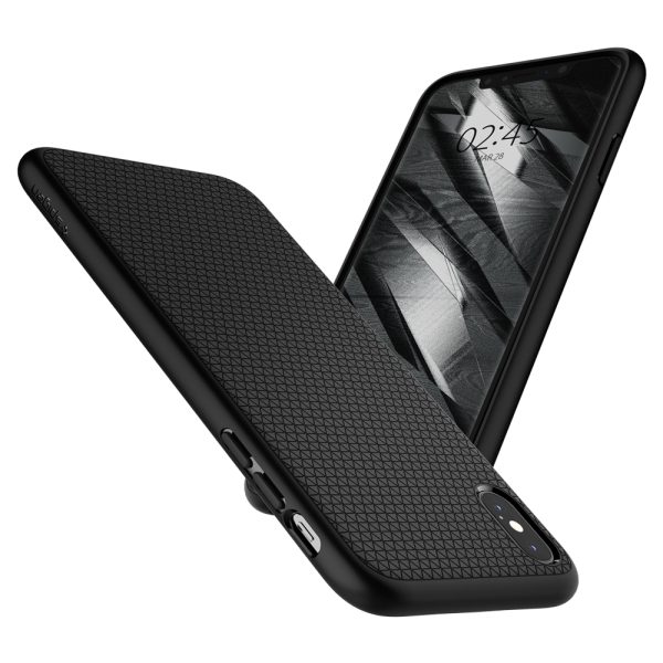 Spigen iPhone XS Max Case Liquid Air Matte Black 065CS25126 - Image 2