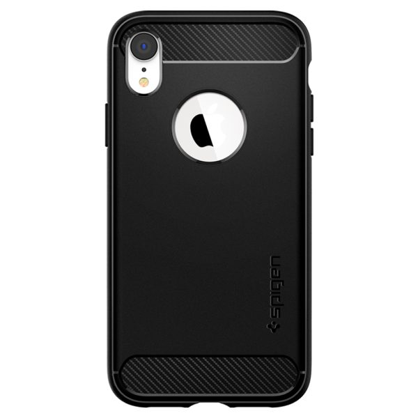 iPhone XR Rugged Armor Case Spigen Matte Black 064CS24871 - Image 2