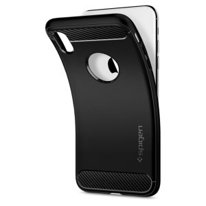 iPhone XR Rugged Armor Case Spigen Matte Black 064CS24871 - Image 4
