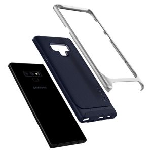 Samsung Galaxy Note 9  Spigen Original Neo Hybrid Dual Layer Case - Arctic Silver - Image 4