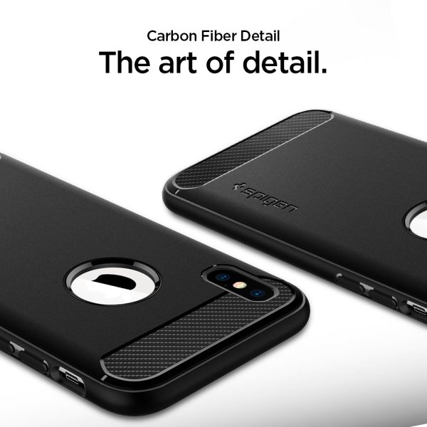 id_iphone_5.8_ra_01 iPhone XS Rugged Armor Spigen Case Black 063CS25113 - Image 5