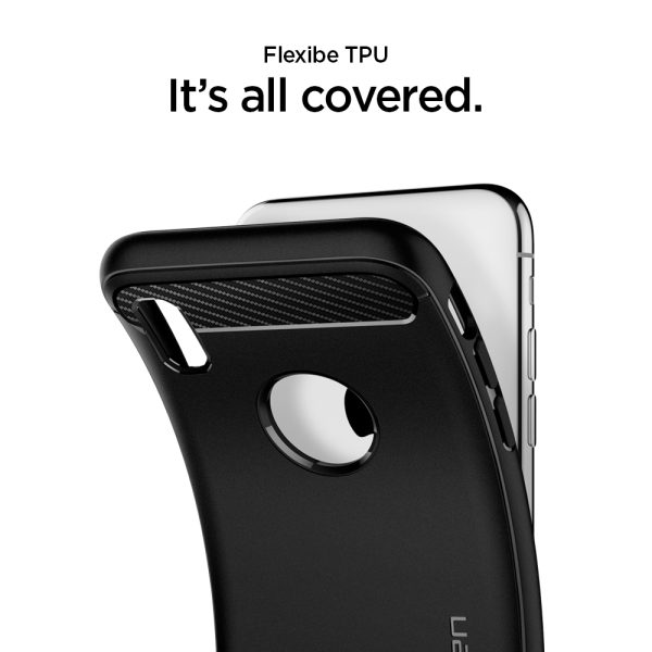 id_iphone_5.8_ra_02 iPhone XS Rugged Armor Spigen Case Black 063CS25113 - Image 6