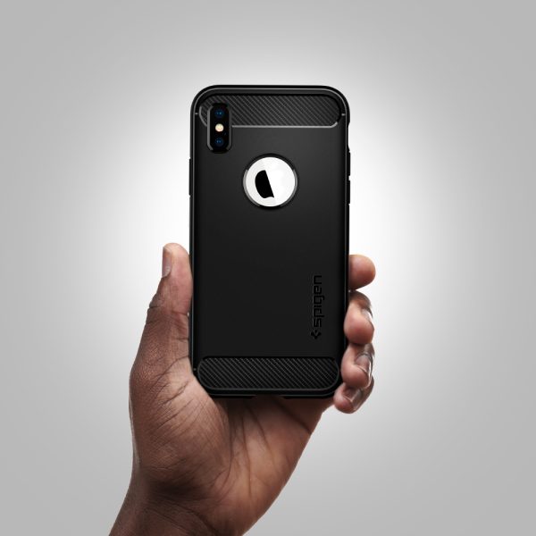 id_iphone_5.8_ra_03 iPhone XS Rugged Armor Spigen Case Black 063CS25113 - Image 7