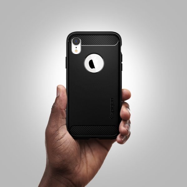iPhone XR Rugged Armor Case Spigen Matte Black 064CS24871 - Image 9