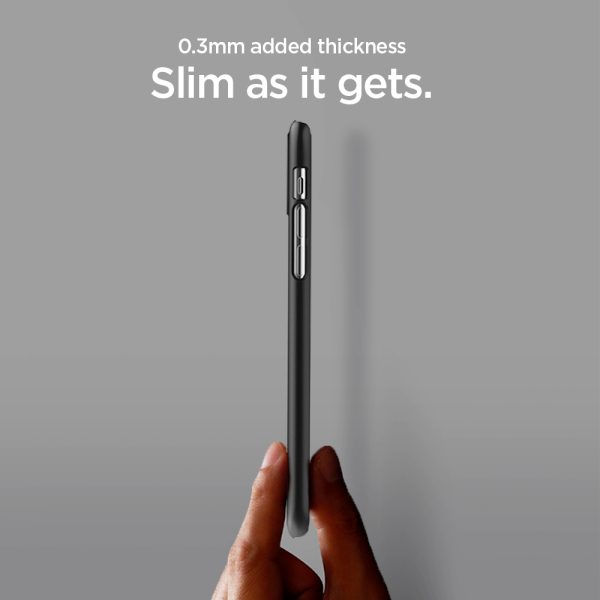 iPhone XR Thin Fit Spigen Case Black 064CS24864 - Image 5