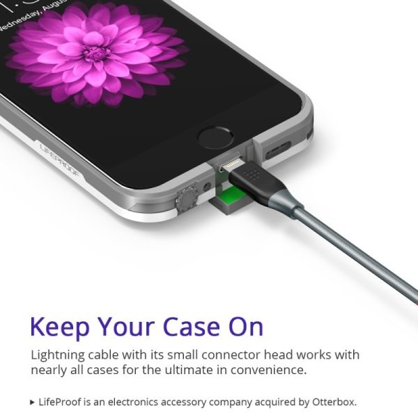 Tronsmart Double Braided Lightning Cable MFi Certified 1.2 M / 4 Feet Length - Black