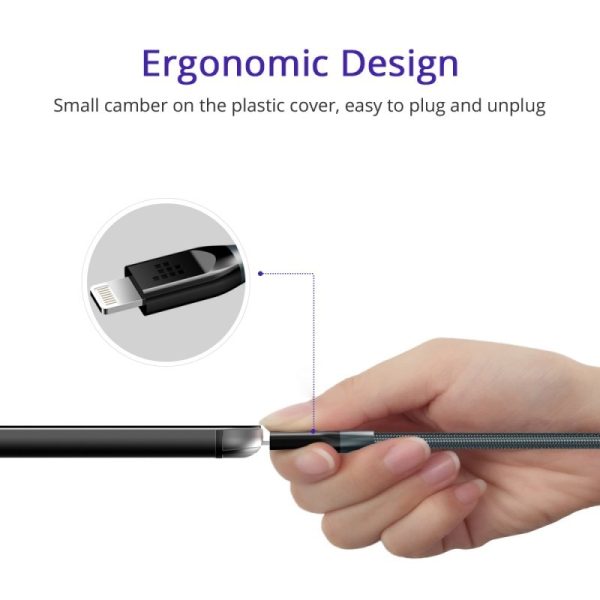 Tronsmart Double Braided Lightning Cable MFi Certified 1.2 M / 4 Feet Length - Black