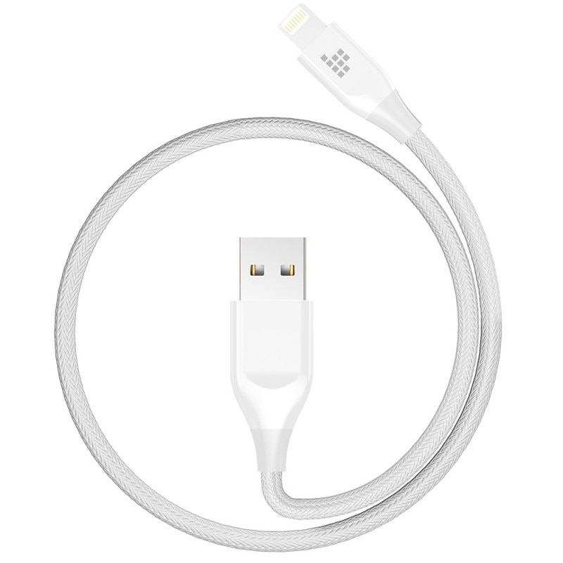 iPhone Lightning Cable LTA13 4 feet MFi Certified Double Braided by Tronsmart - White - BB