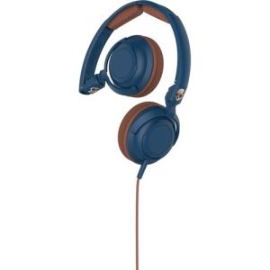 Skullcandy Lowrider Headset With Mic - Navy Blue & Brown