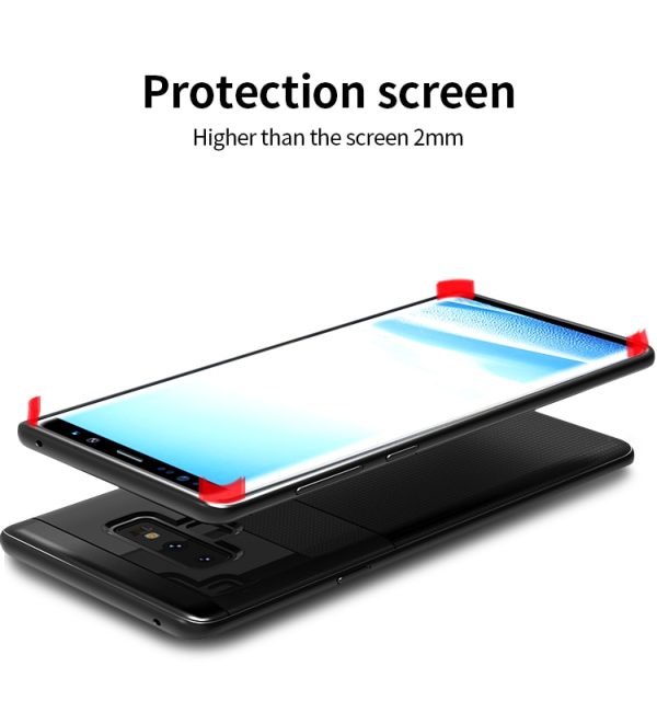 Samsung Galaxy Note 9 Shield Series/ Elegant Grid Design TPU Hybrid Case by iPaky - Black