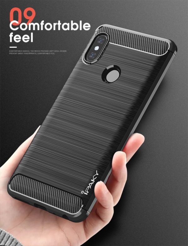 Redmi Note 5 / Redmi Note 5 Pro / Redmi Note 5 Ai  Concise Series / Slim Anti-fingerprint TPU Case by iPaky - Black.