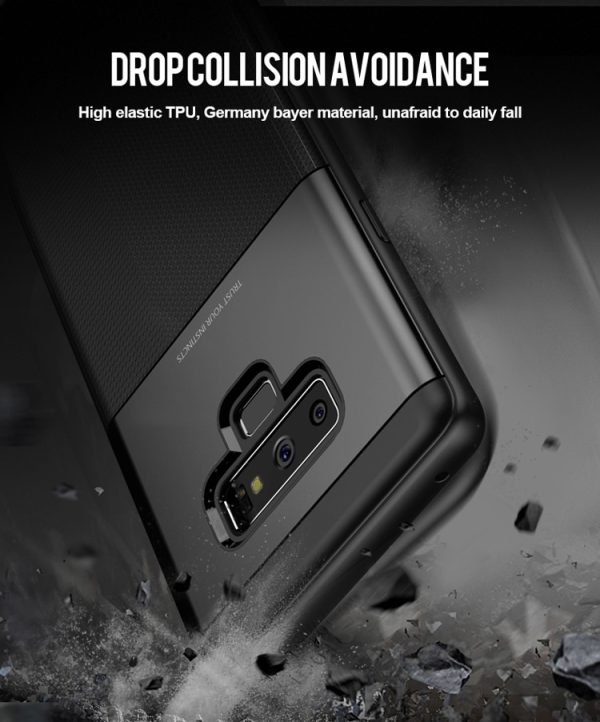 Samsung Galaxy Note 9 Shield Series/ Elegant Grid Design TPU Hybrid Case by iPaky - Black