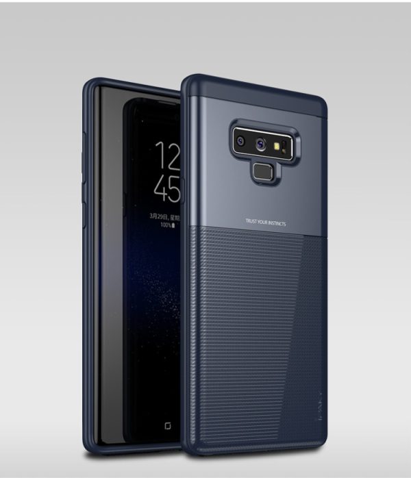 Samsung Galaxy Note 9 Shield Series/ Elegant Grid Design TPU Hybrid Case by iPaky - Black