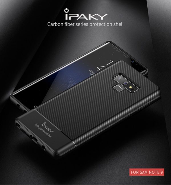 Samsung Galaxy Note 9 Carbon Fiber Series / TPU Case with Carbon Fiber Pattern by iPaky - Black Samsung Galaxy Note 9 Carbon Fiber Series / TPU Case with Carbon Fiber Pattern by iPaky - Black