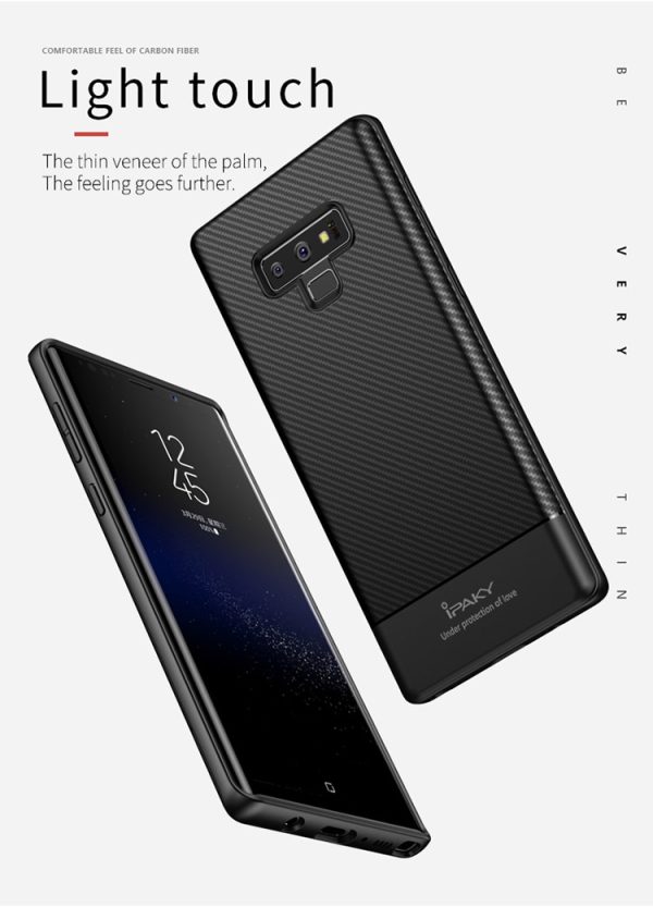Samsung Galaxy Note 9 Carbon Fiber Series / TPU Case with Carbon Fiber Pattern by iPaky - Black Samsung Galaxy Note 9 Carbon Fiber Series / TPU Case with Carbon Fiber Pattern by iPaky - Black