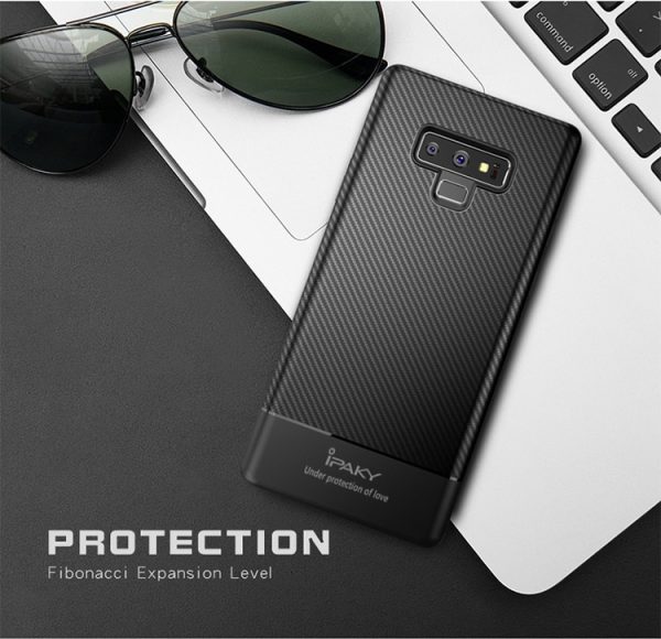 Samsung Galaxy Note 9 Carbon Fiber Series / TPU Case with Carbon Fiber Pattern by iPaky - Black Samsung Galaxy Note 9 Carbon Fiber Series / TPU Case with Carbon Fiber Pattern by iPaky - Black