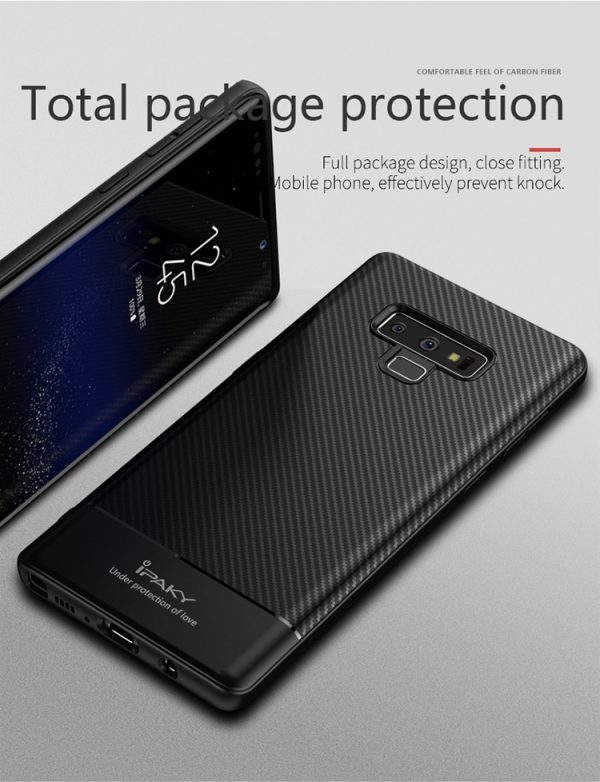 Samsung Galaxy Note 9 Carbon Fiber Series / TPU Case with Carbon Fiber Pattern by iPaky - Black