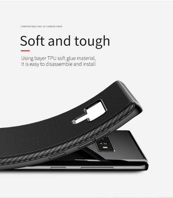 Samsung Galaxy Note 9 Carbon Fiber Series / TPU Case with Carbon Fiber Pattern by iPaky - Black Samsung Galaxy Note 9 Carbon Fiber Series / TPU Case with Carbon Fiber Pattern by iPaky - Black