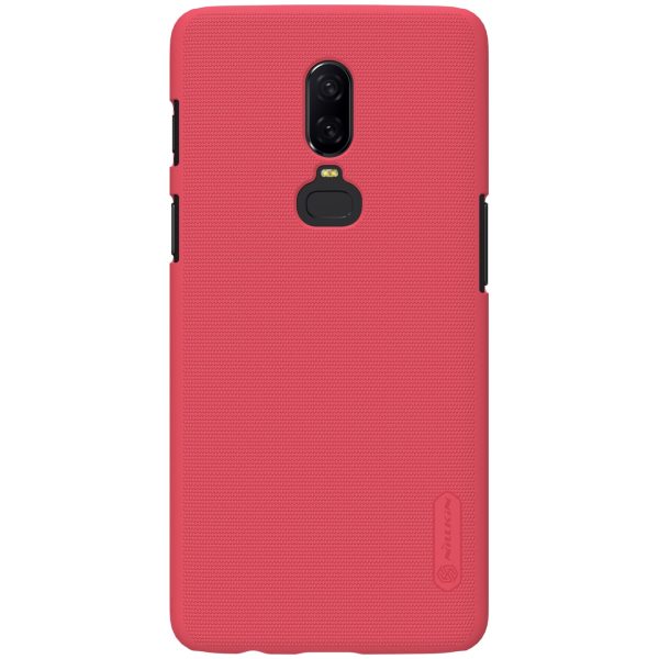 OnePlus 6 Frosted Shield Hard Back by Nillkin - Red