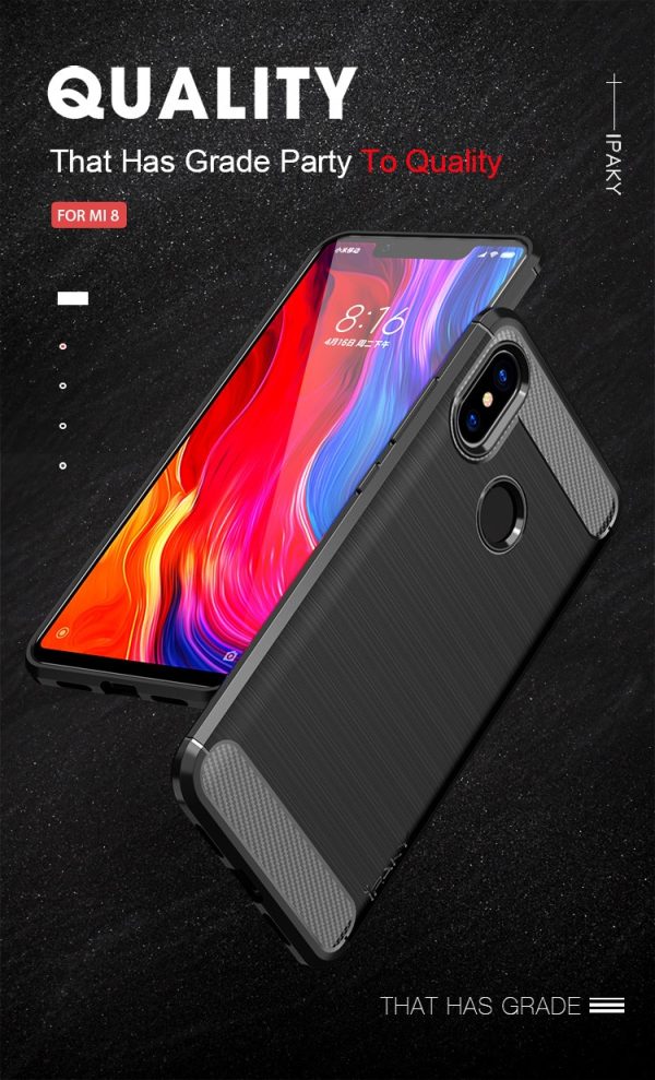 Mi 8 Concise Series / Slim Anti-fingerprint TPU Case by iPaky - Blue