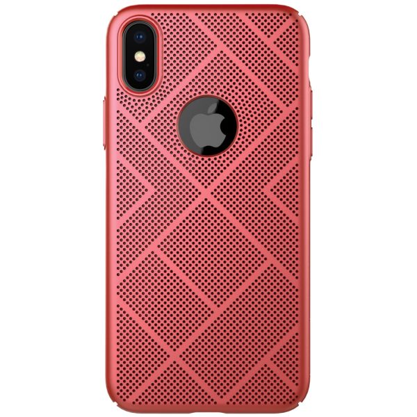 iPhone X Air Case Breathable Hard Back Cover by Nillkin - Red iPhone X Air Case Breathable Hard Back Cover by Nillkin - Red