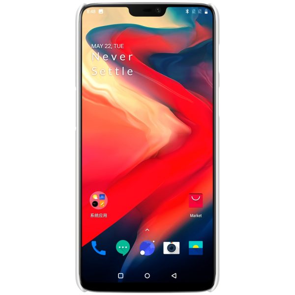 OnePlus 6 Frosted Shield Hard Back by Nillkin - White