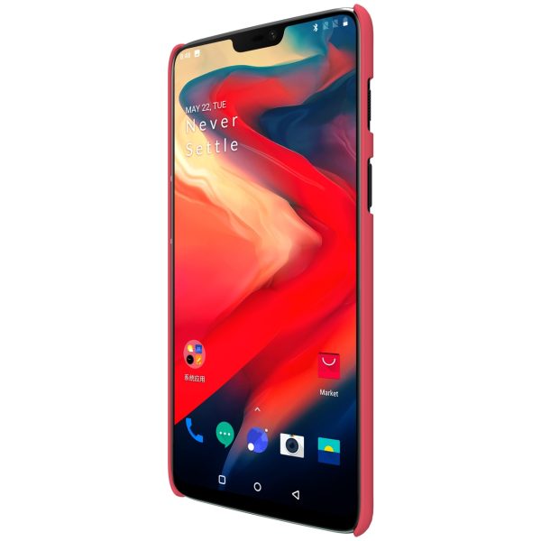 OnePlus 6 Frosted Shield Hard Back by Nillkin - Red
