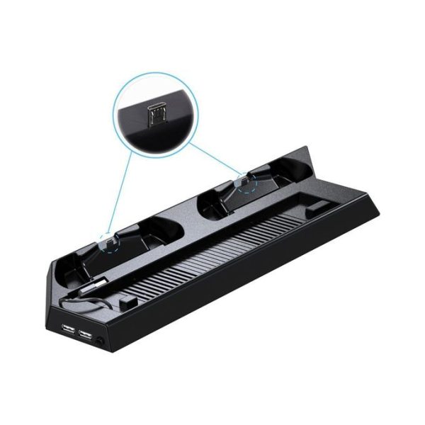 PlayStation 4 Slim Vertical stand with Charging Station for 2 Controllers Black PlayStation 4 Slim Vertical stand with Charging Station for 2 Controllers Black